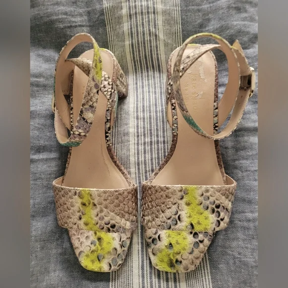 Authentic Kate Spade Faux Crocodile Sandals. Sz 5.5B - Picture 1 of 5